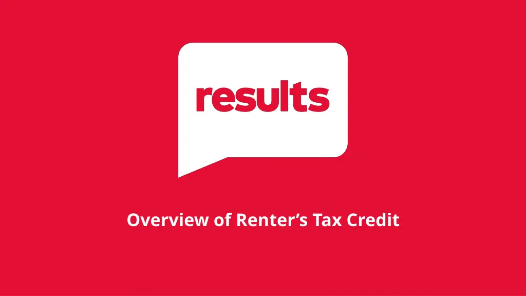 overview of renter s tax credit