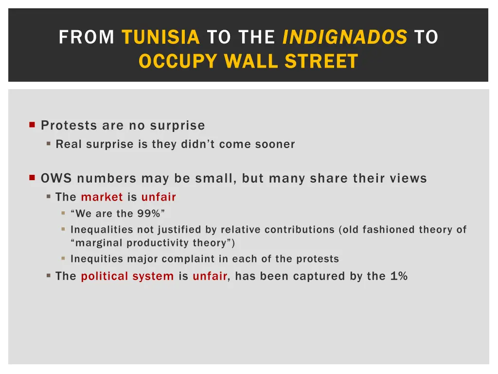 from tunisia tunisia to the indignados occupy