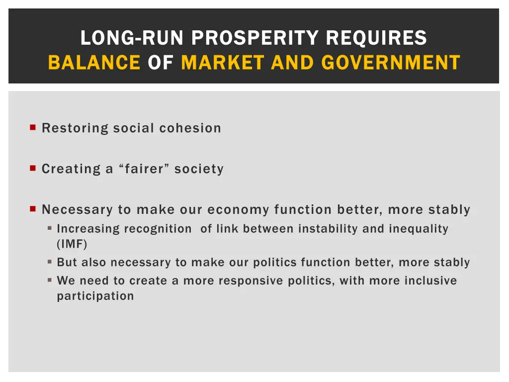 long long run prosperity requires run prosperity