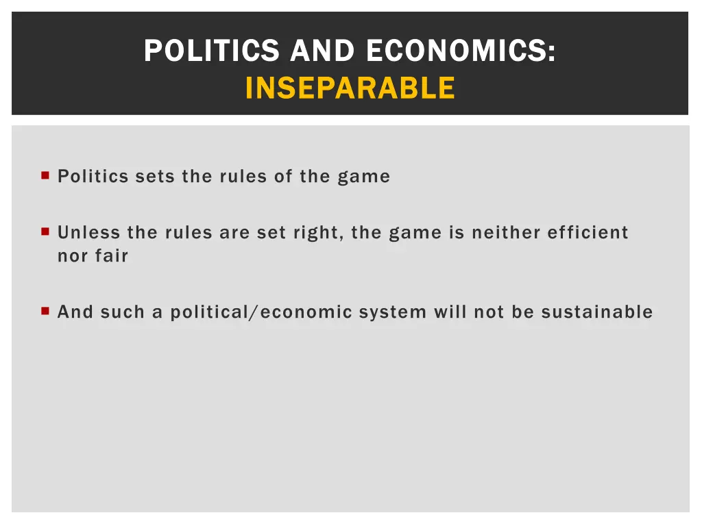 politics and economics politics and economics