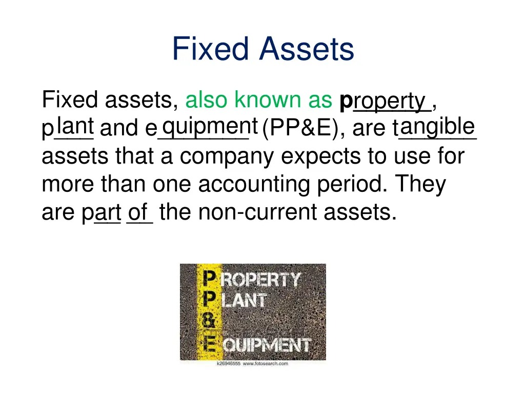 fixed assets