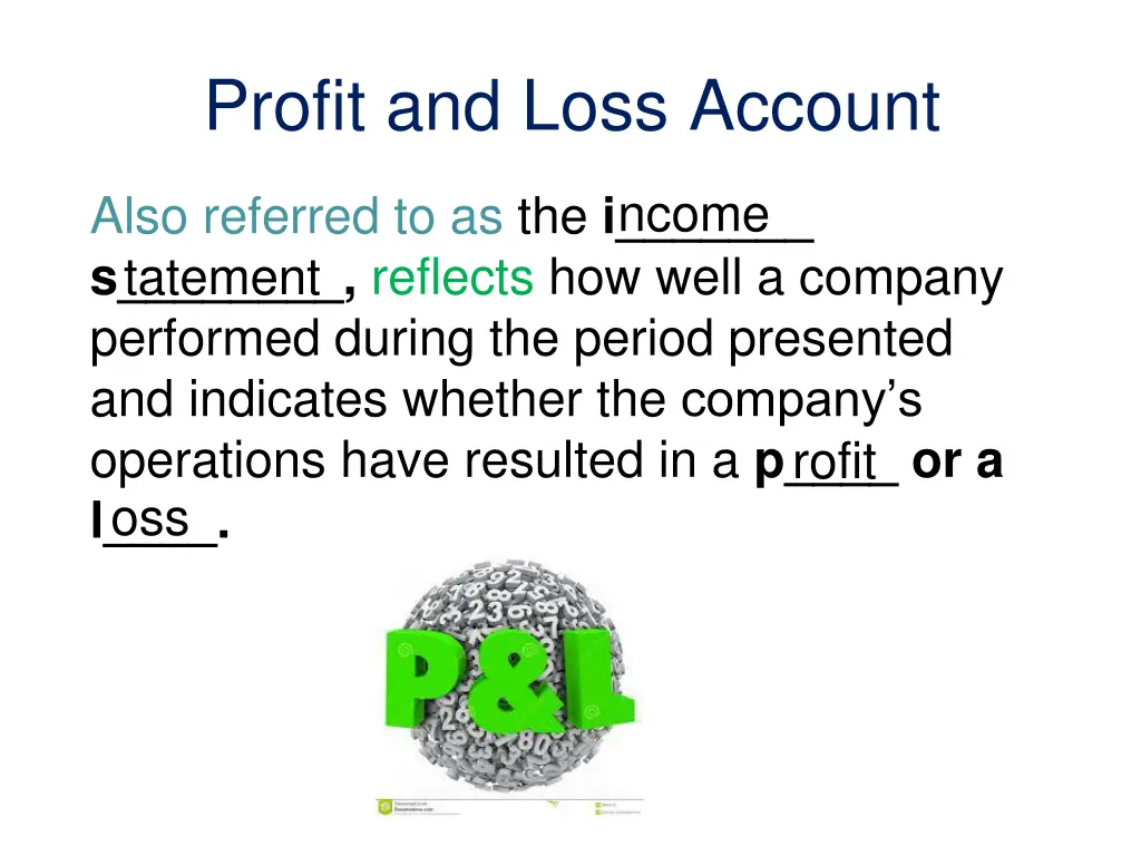 profit and loss account