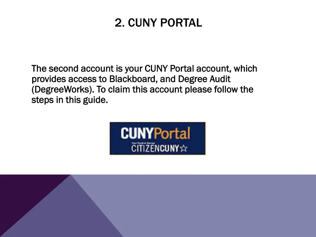 2 cuny portal