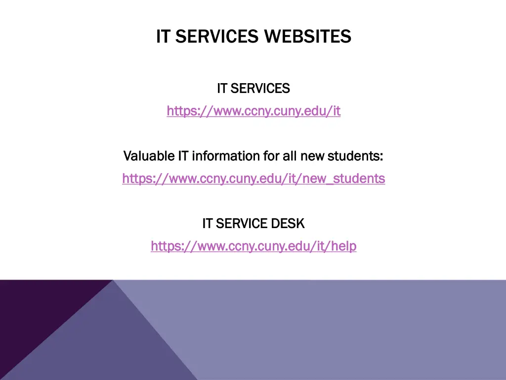 it services websites