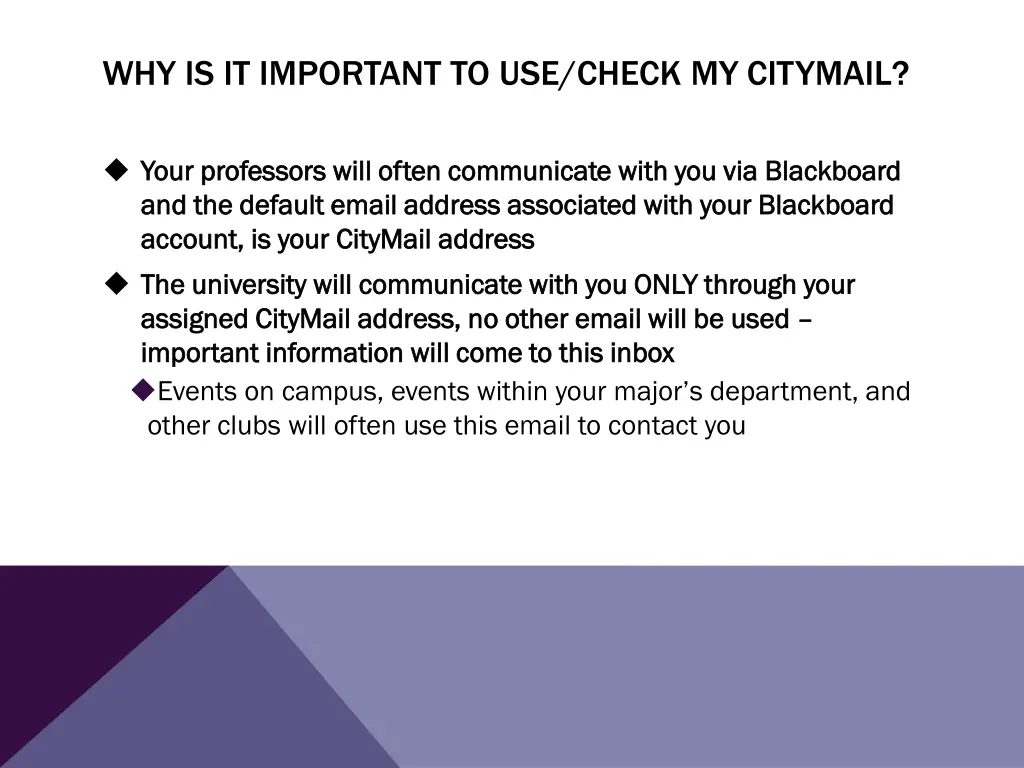 why is it important to use check my citymail