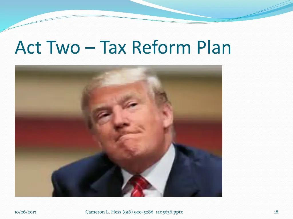 act two tax reform plan