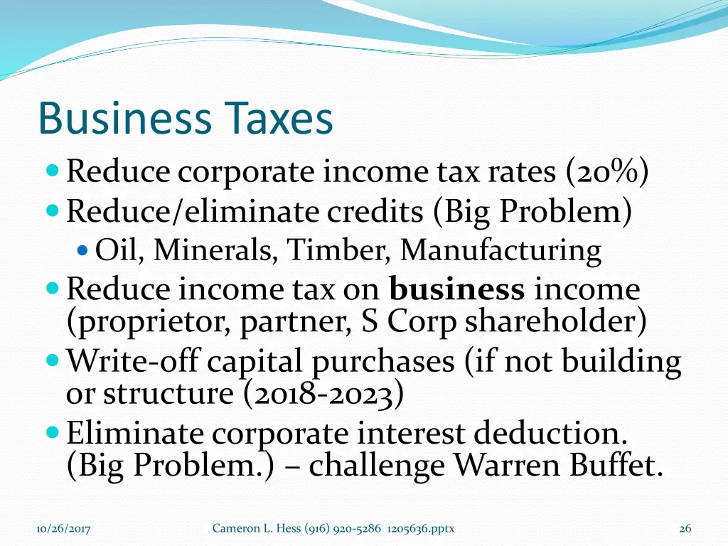 business taxes reduce corporate income tax rates