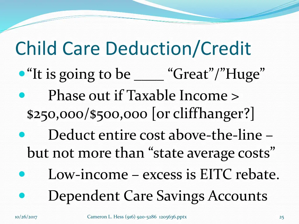 child care deduction credit it is going