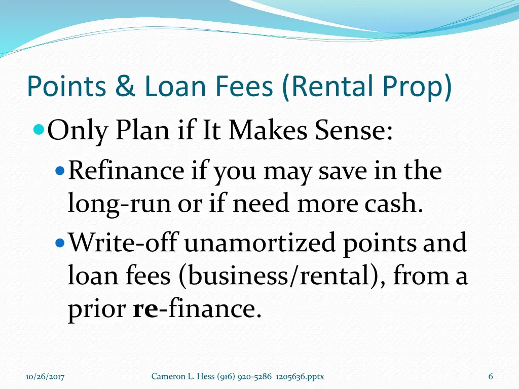 points loan fees rental prop only plan