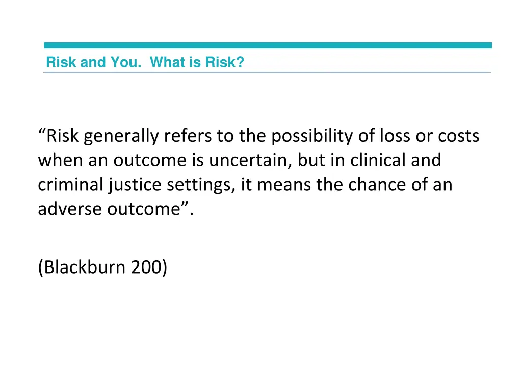 risk and you what is risk