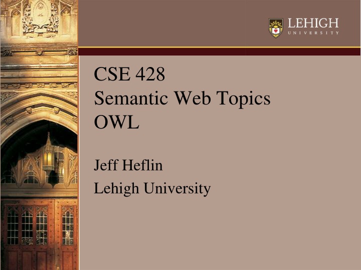 cse 428 semantic web topics owl