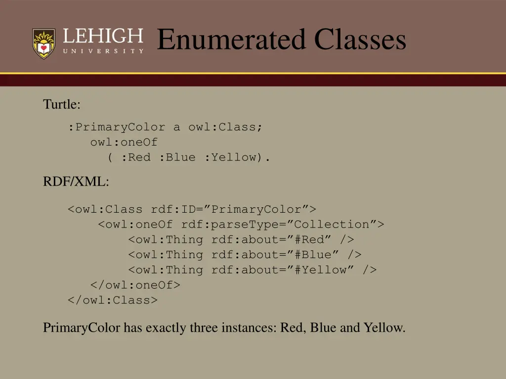 enumerated classes