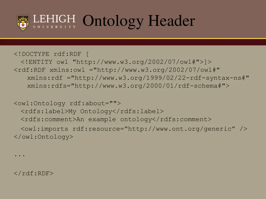 ontology header