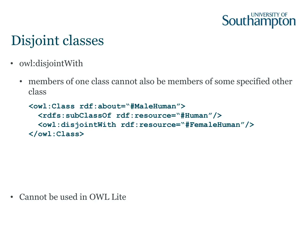 disjoint classes