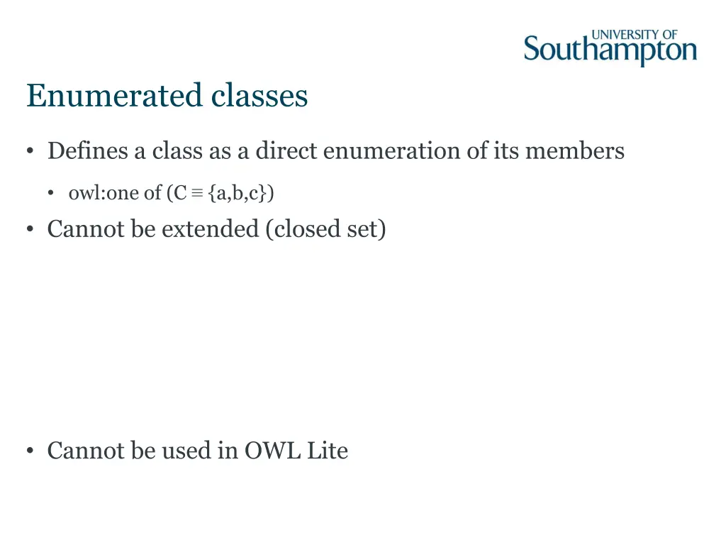 enumerated classes