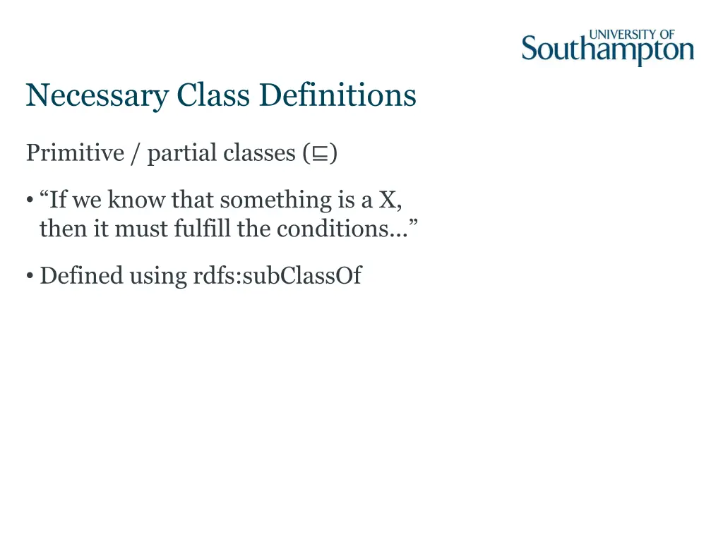 necessary class definitions