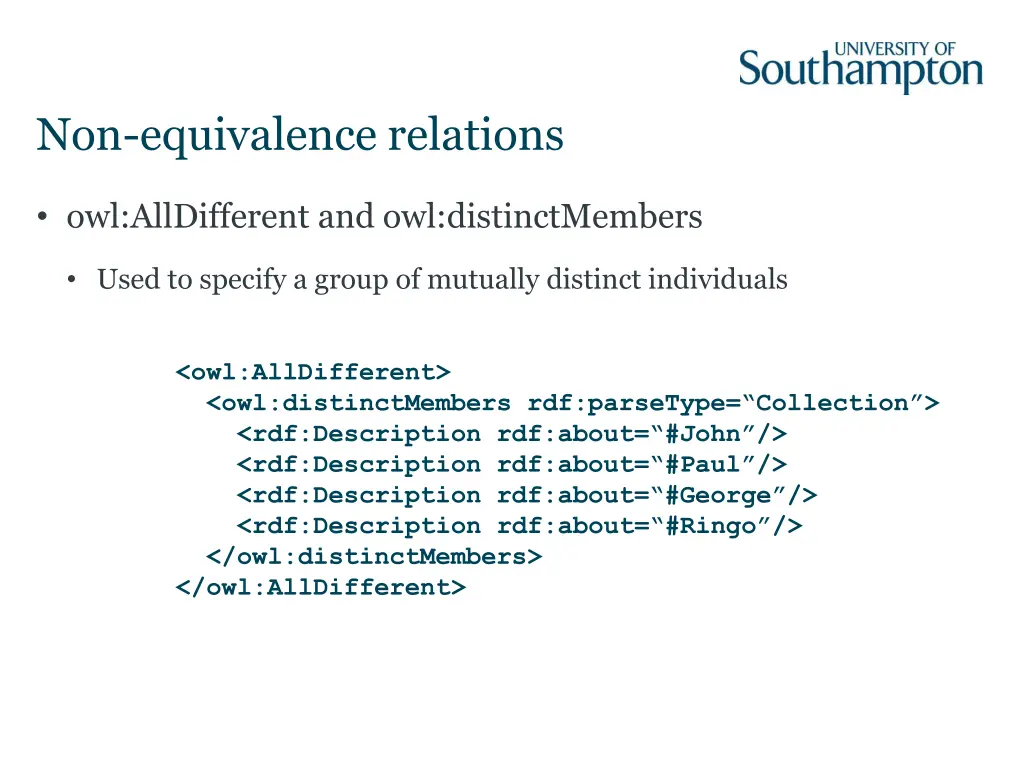 non equivalence relations 1