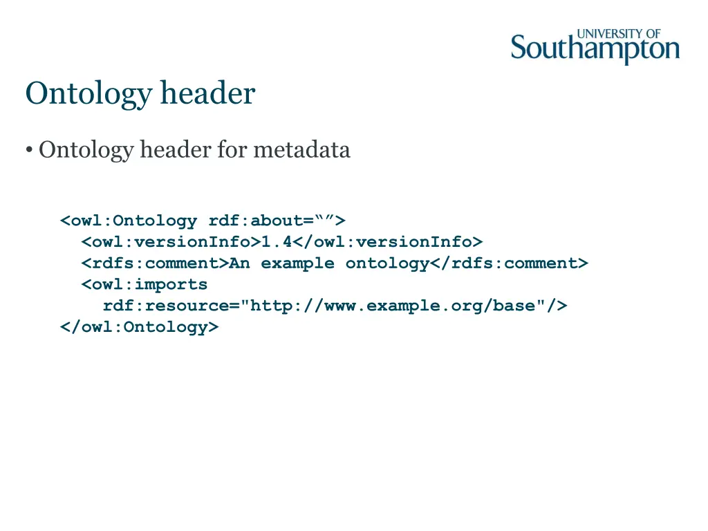 ontology header