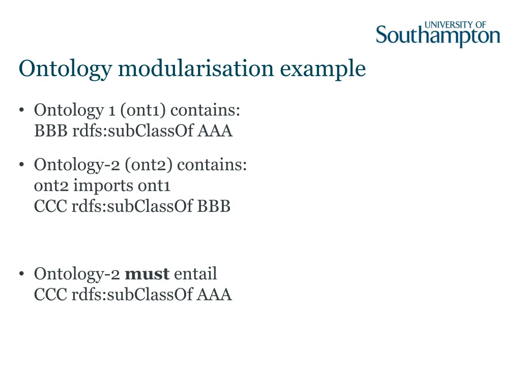 ontology modularisation example