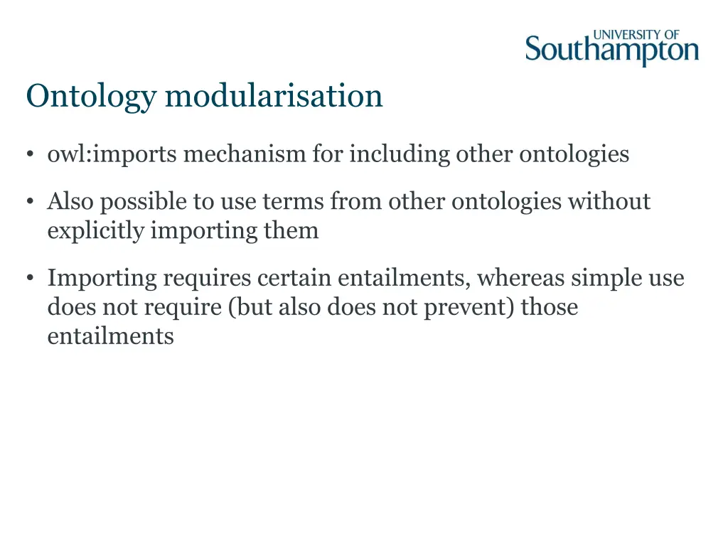 ontology modularisation