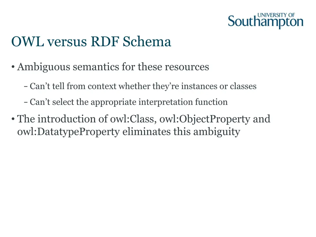 owl versus rdf schema 1