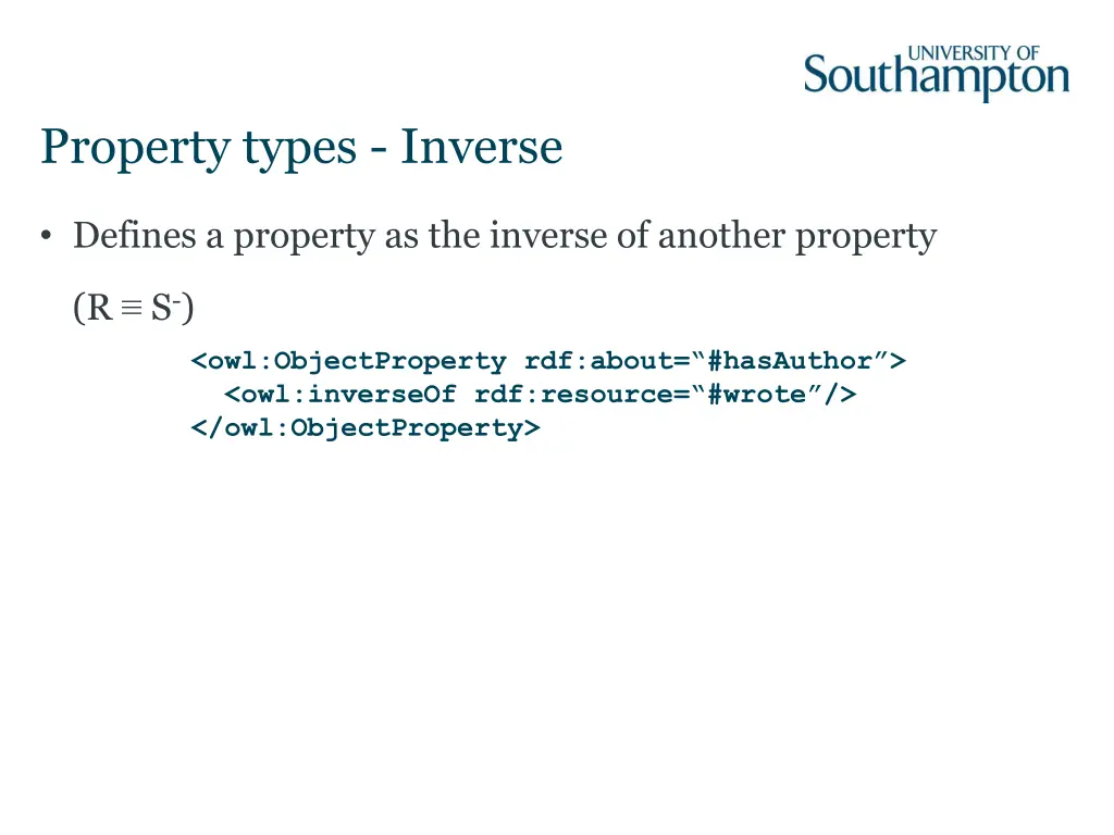 property types inverse