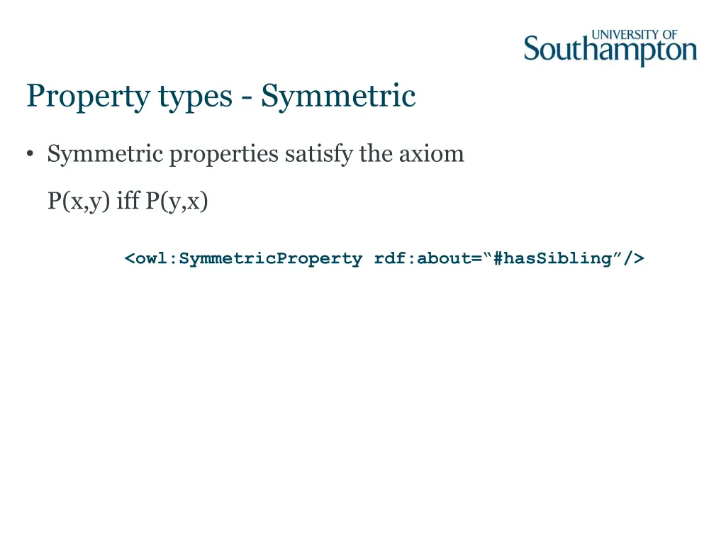 property types symmetric