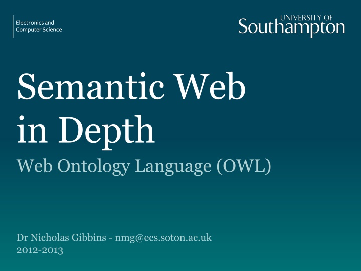 semantic web in depth web ontology language owl