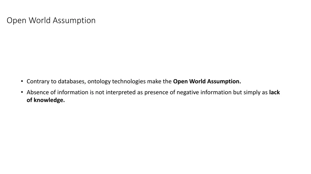 open world assumption