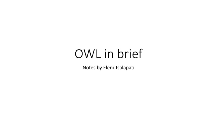 owl in brief