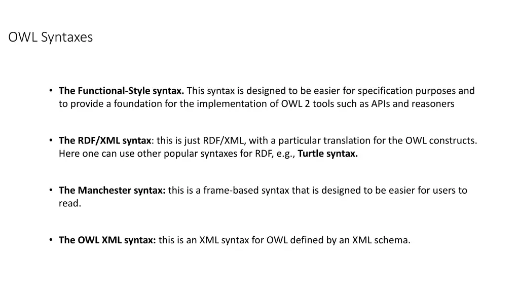 owl syntaxes