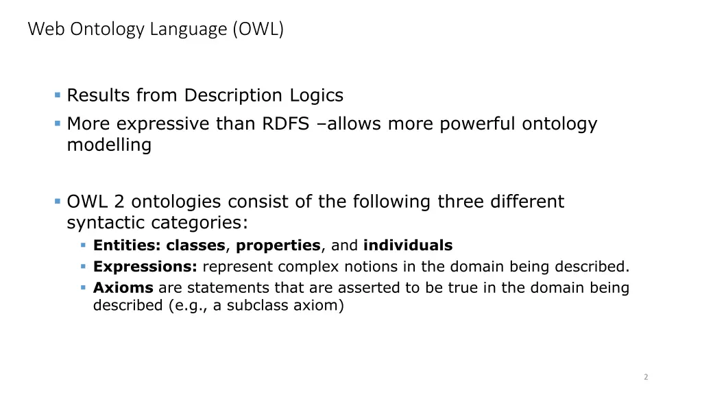 web ontology language owl