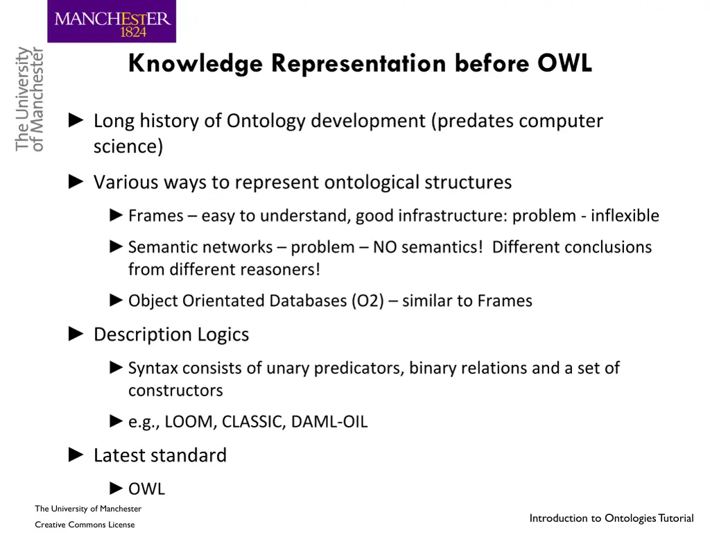 knowledge representation before owl