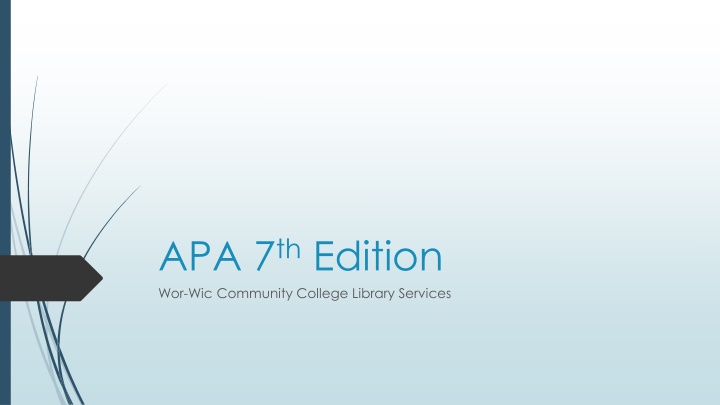 apa 7 th edition wor wic community college