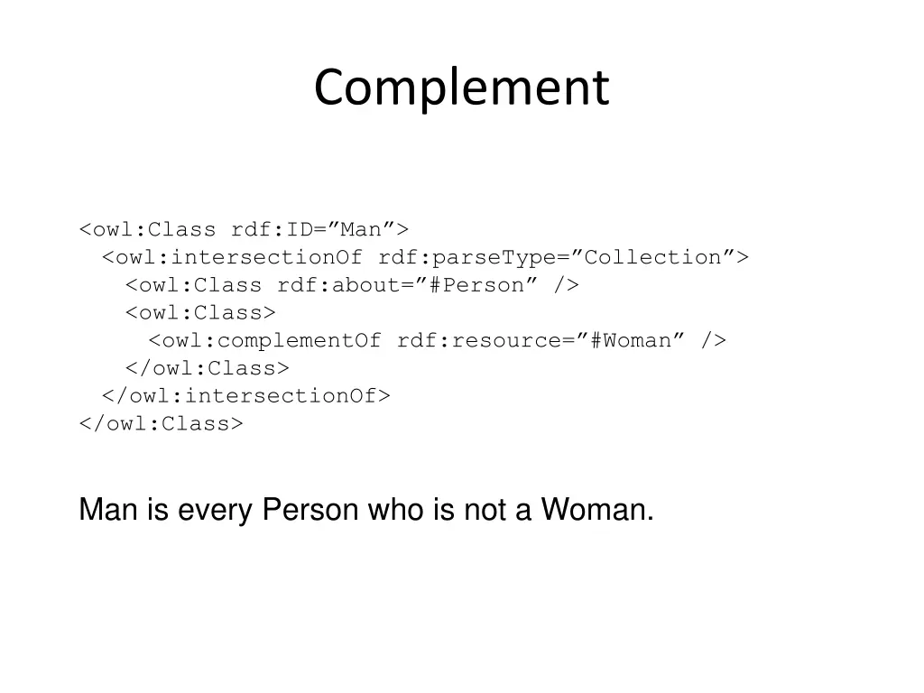 complement