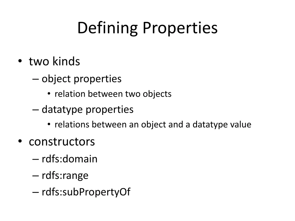 defining properties