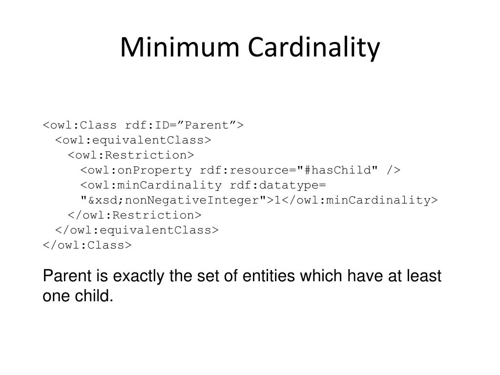 minimum cardinality