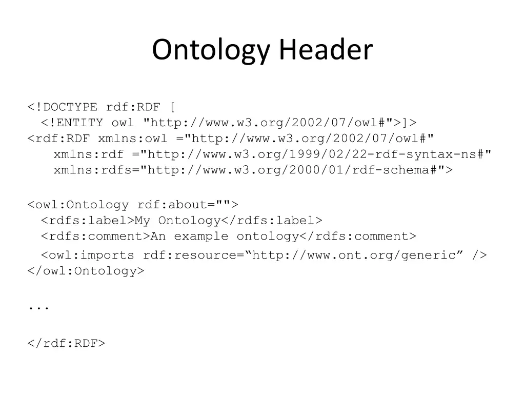 ontology header