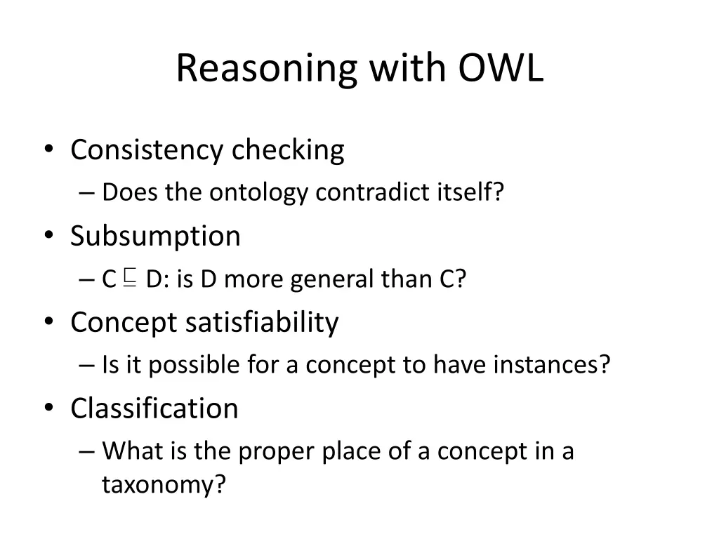 reasoning with owl