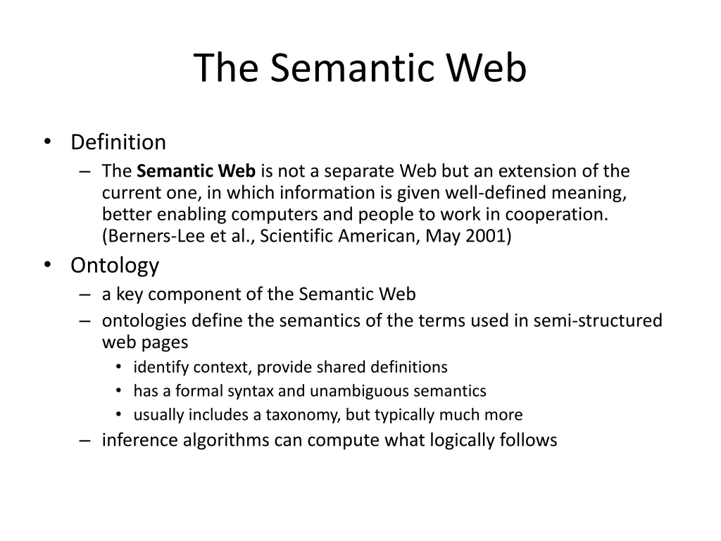 the semantic web