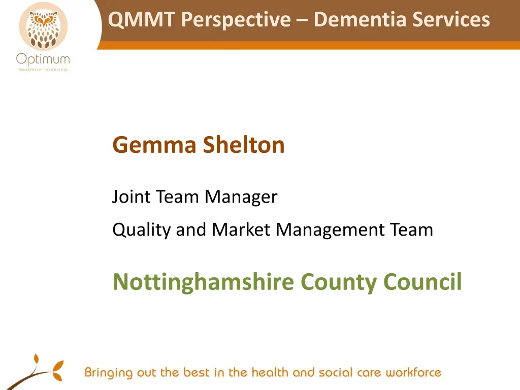 qmmt perspective dementia services