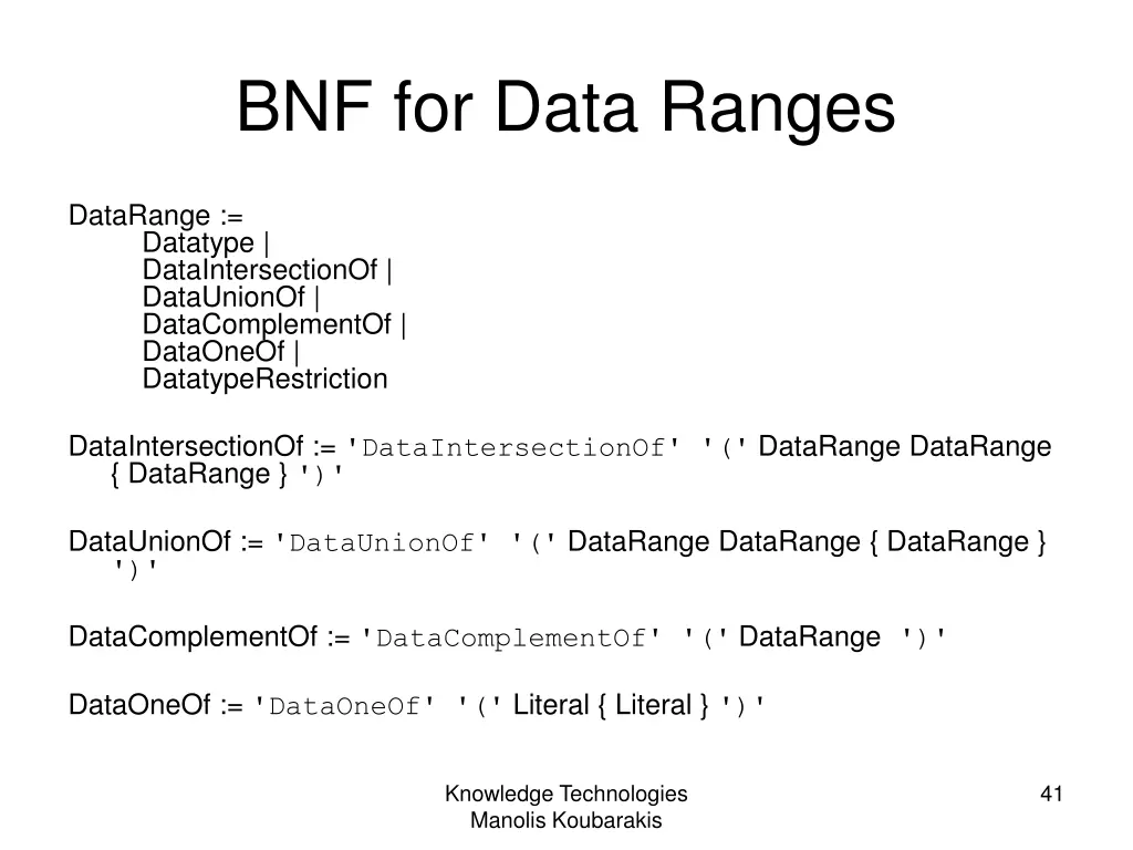 bnf for data ranges