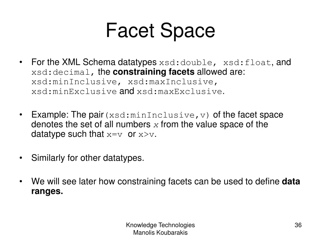 facet space