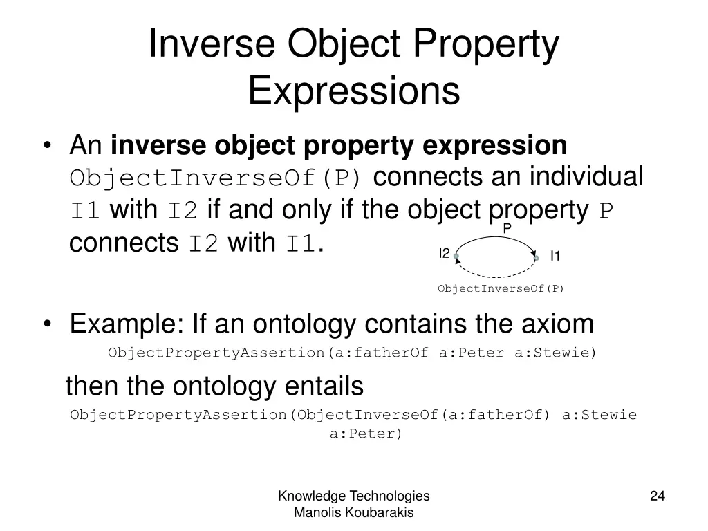 inverse object property expressions