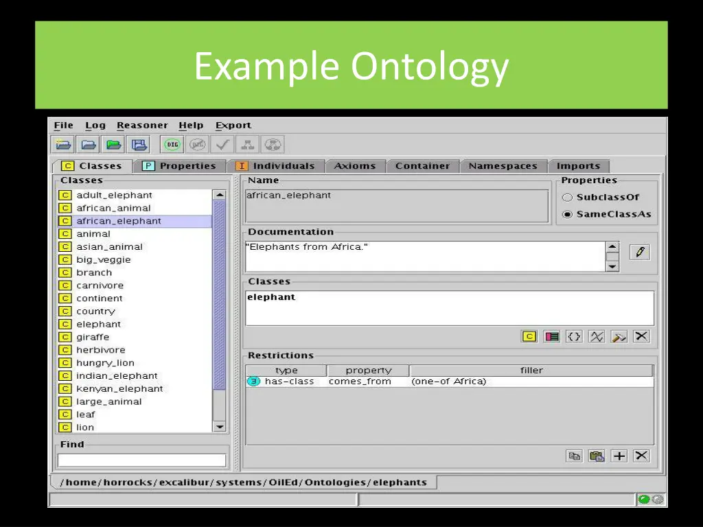 example ontology