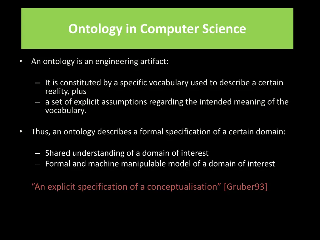 ontology in computer science