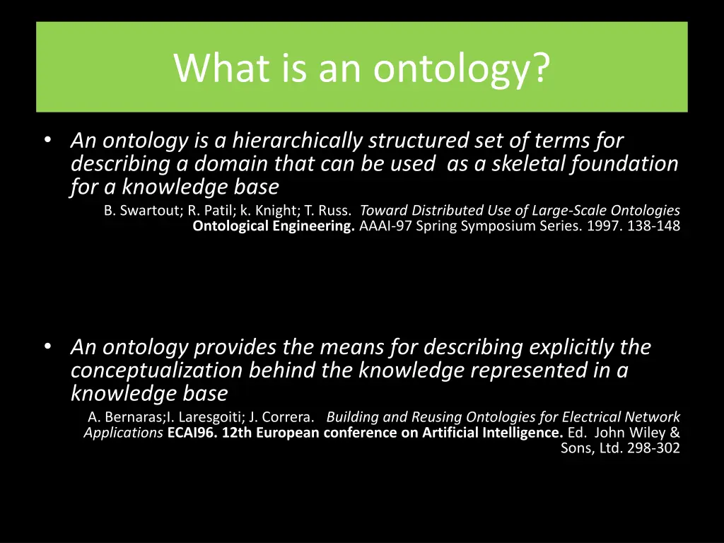 what is an ontology 1