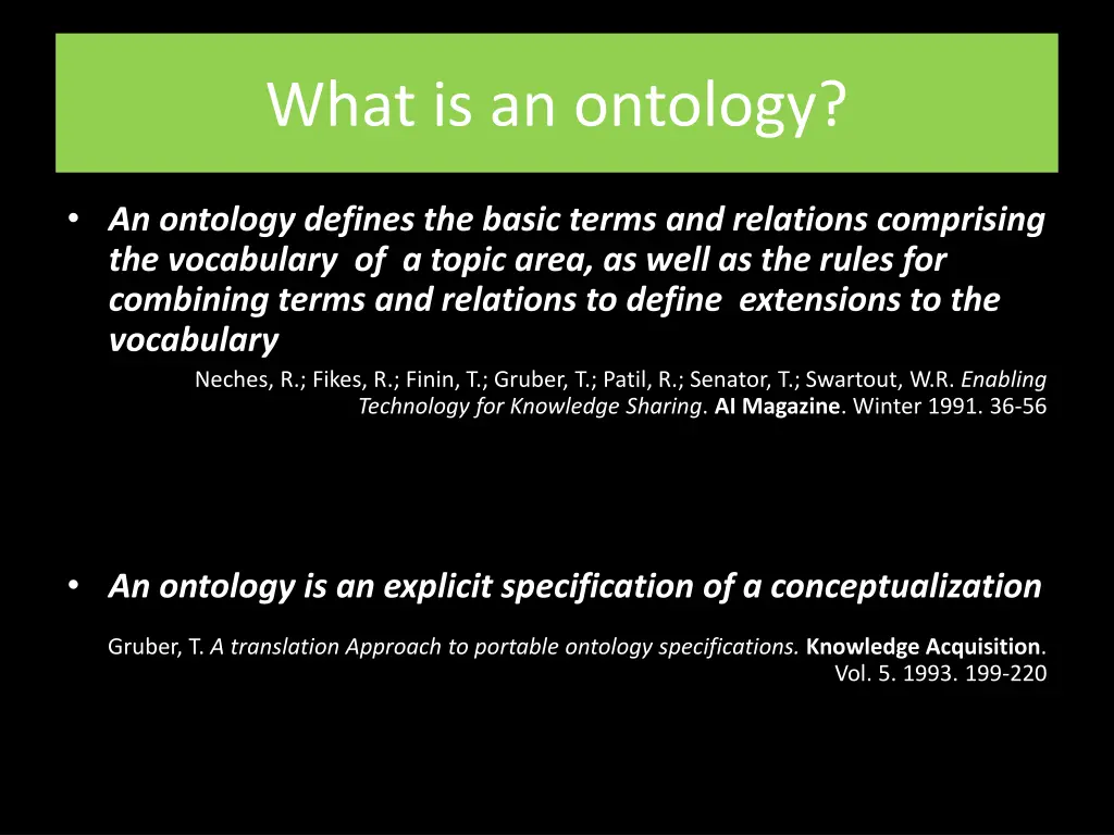 what is an ontology