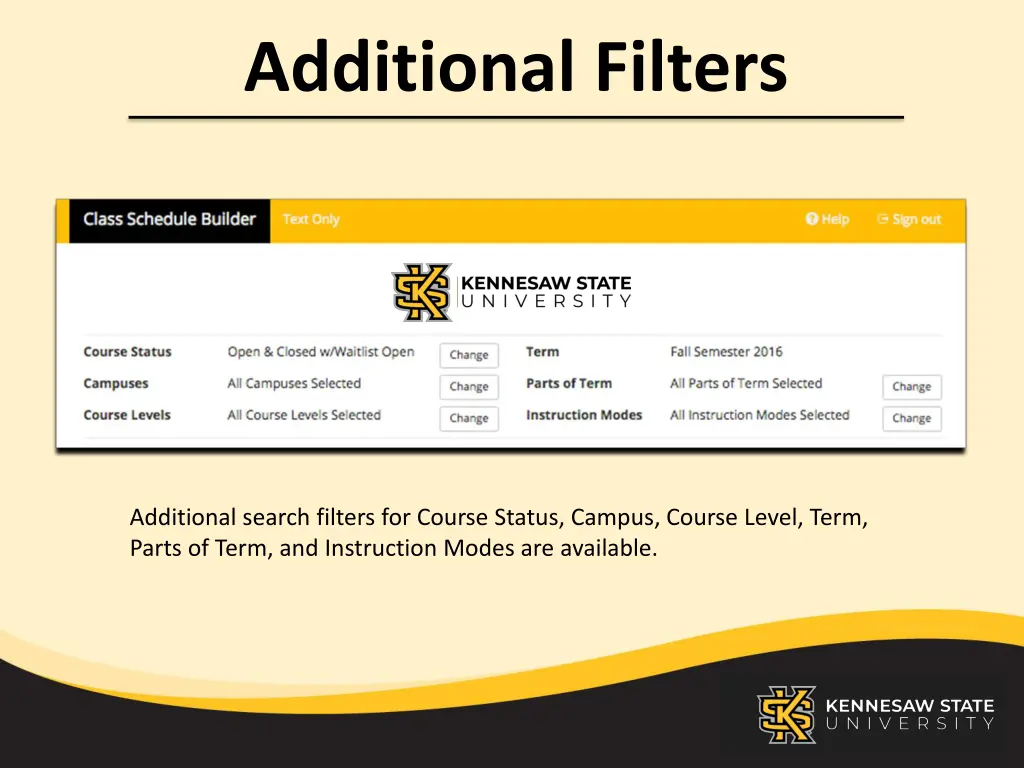 additional filters