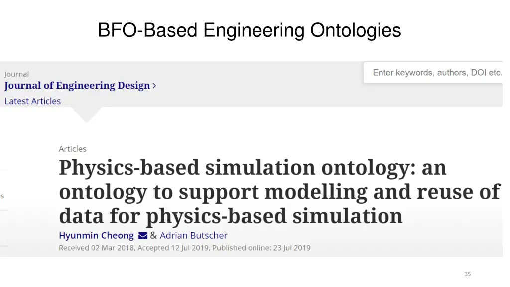 bfo based engineering ontologies 2